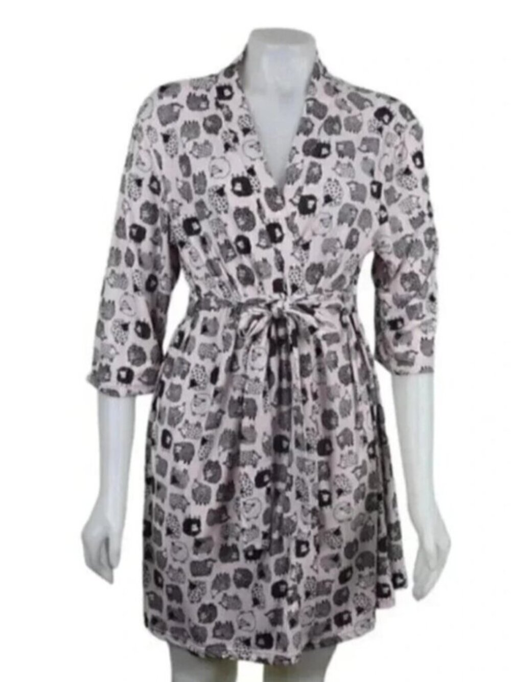 jo.sh Sheep Pink Housecoat Robe  Lightweight Size Large